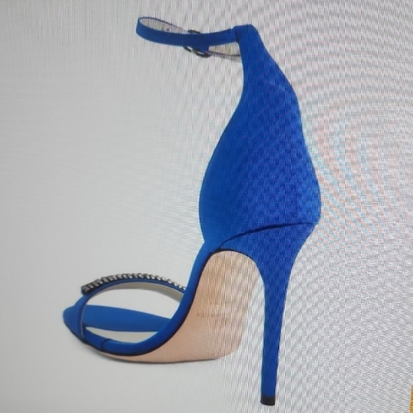 Bruno Magli Blue Stiletto Heels with Ankle Strap (Was The Display) Size 37 - Picture 2 of 7